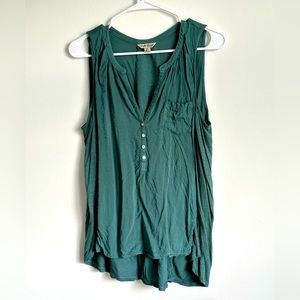 Lucky Brand Scoop Neck Sleeveless Henley